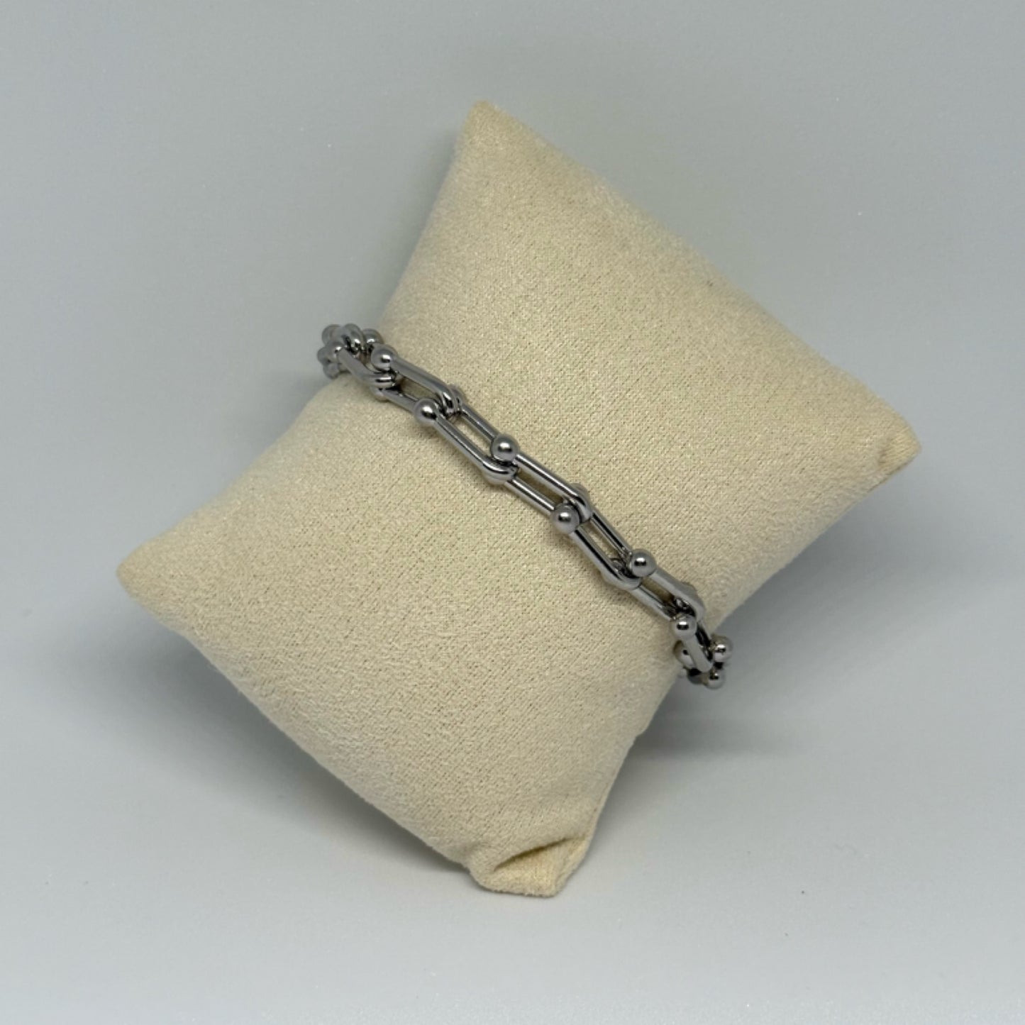 Link chain bracelet silver