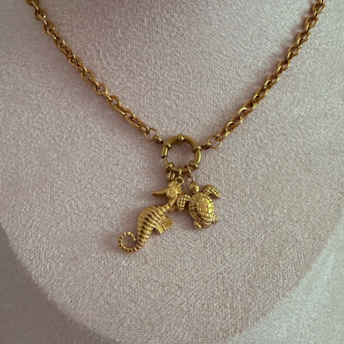 Beach charm necklace