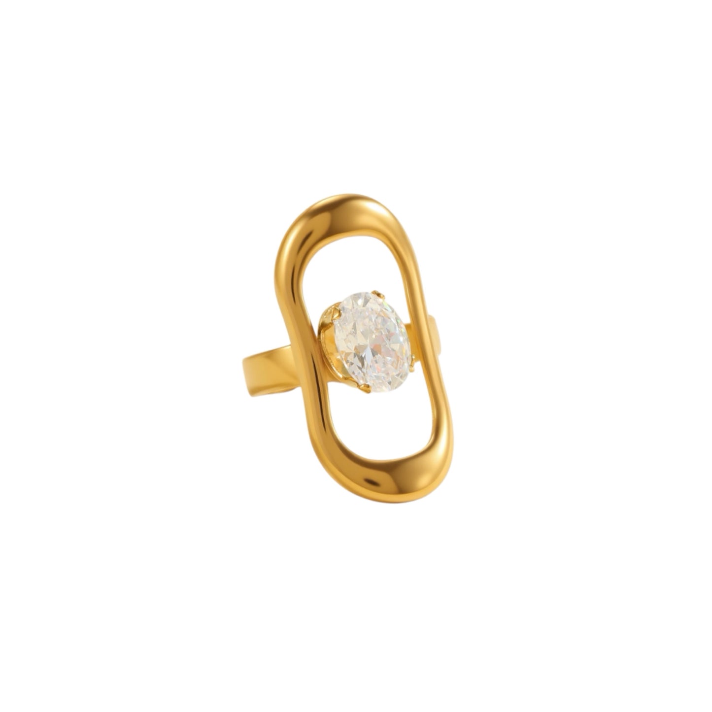Oval diamond ring