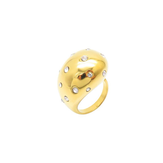 Chunky dome ring gold
