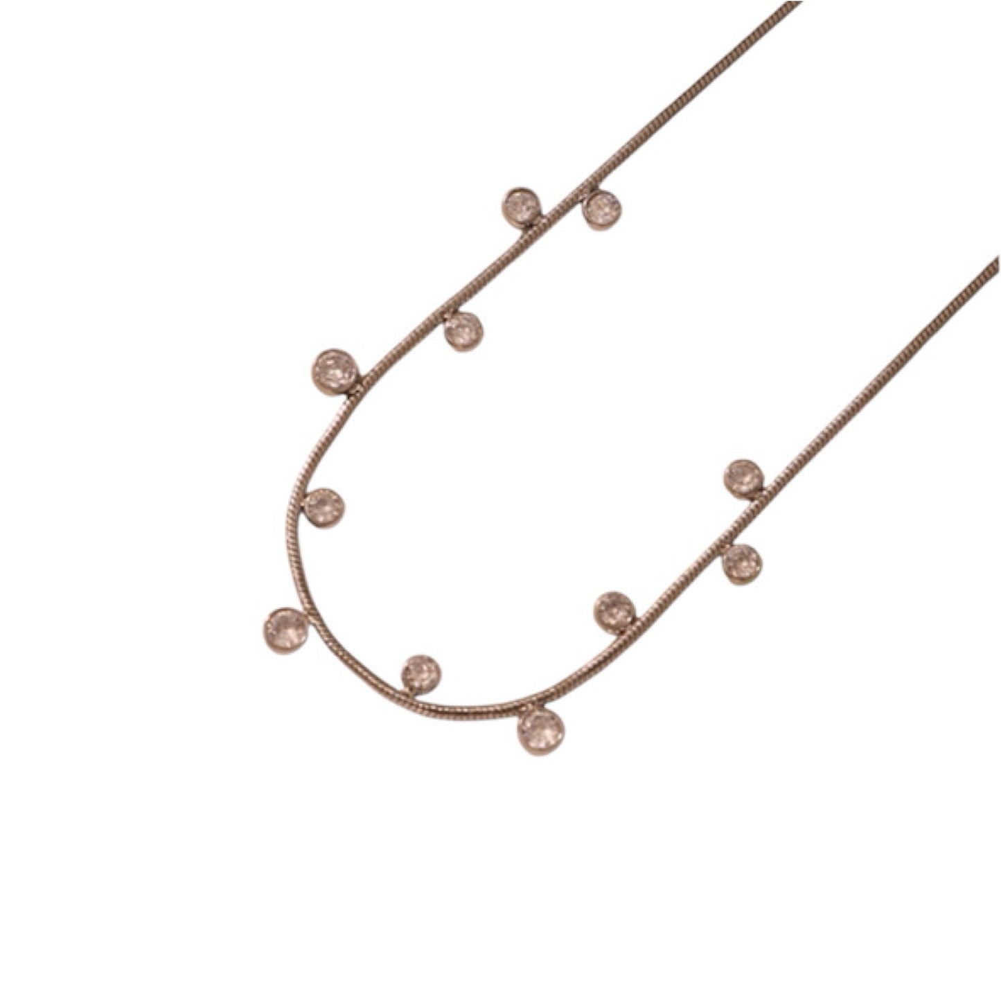 Cubic disc necklace silver