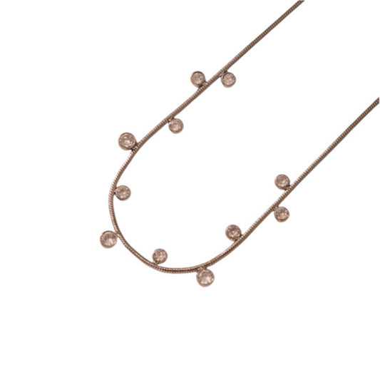 Cubic disc necklace silver