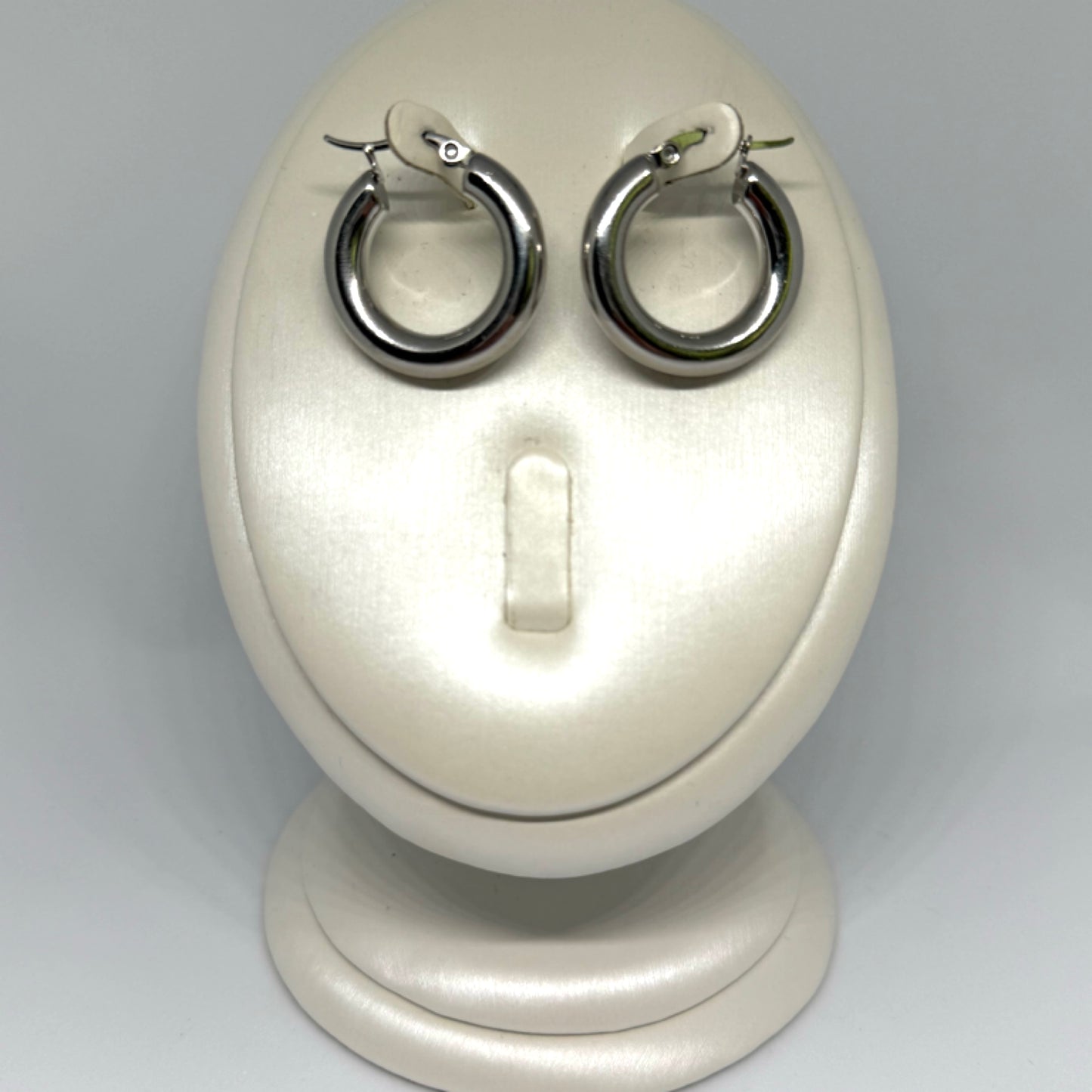 Chunky Hoop earrings silver