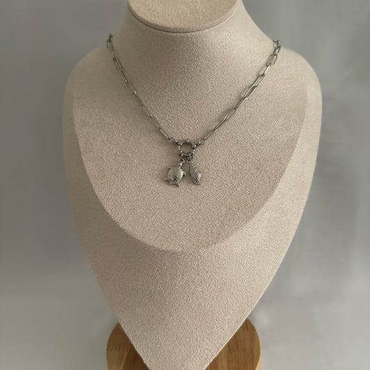 Ocean charm necklace silver