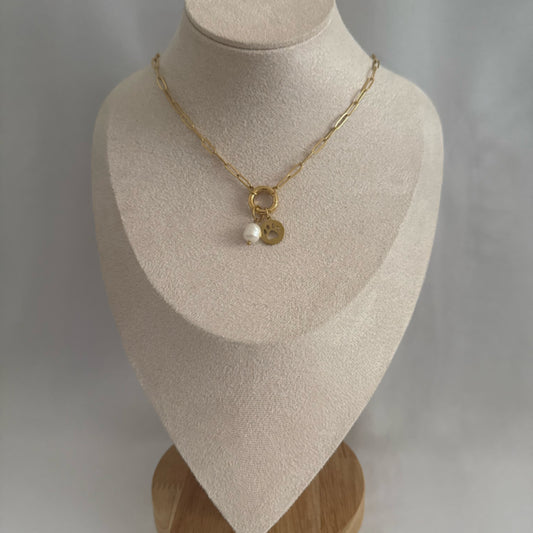 Pearl charm necklace