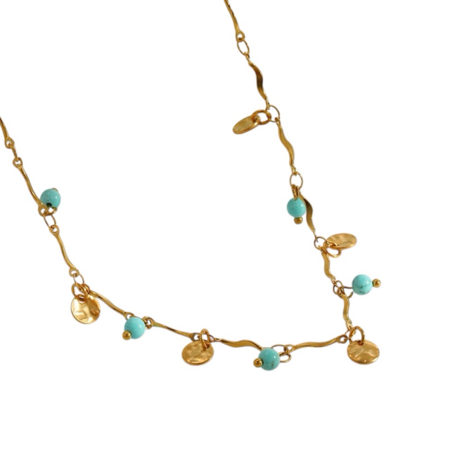 Turquoise charm necklace