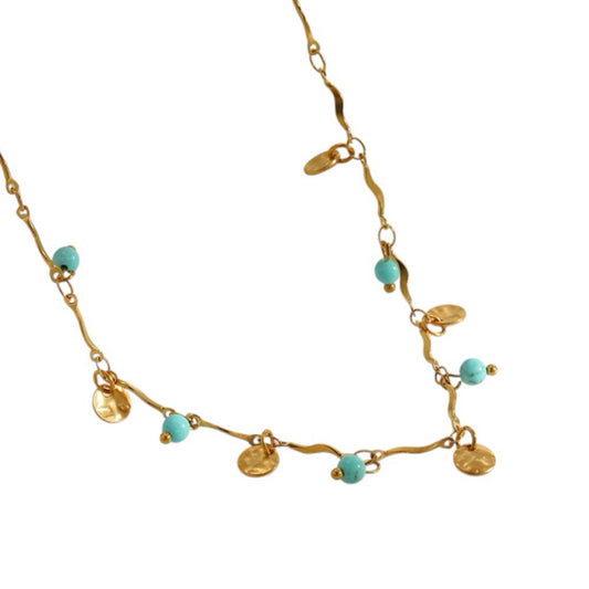 Turquoise charm necklace