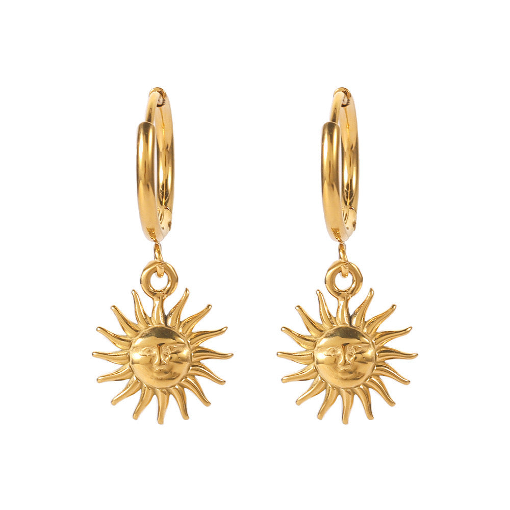 Sun drop earrings gold