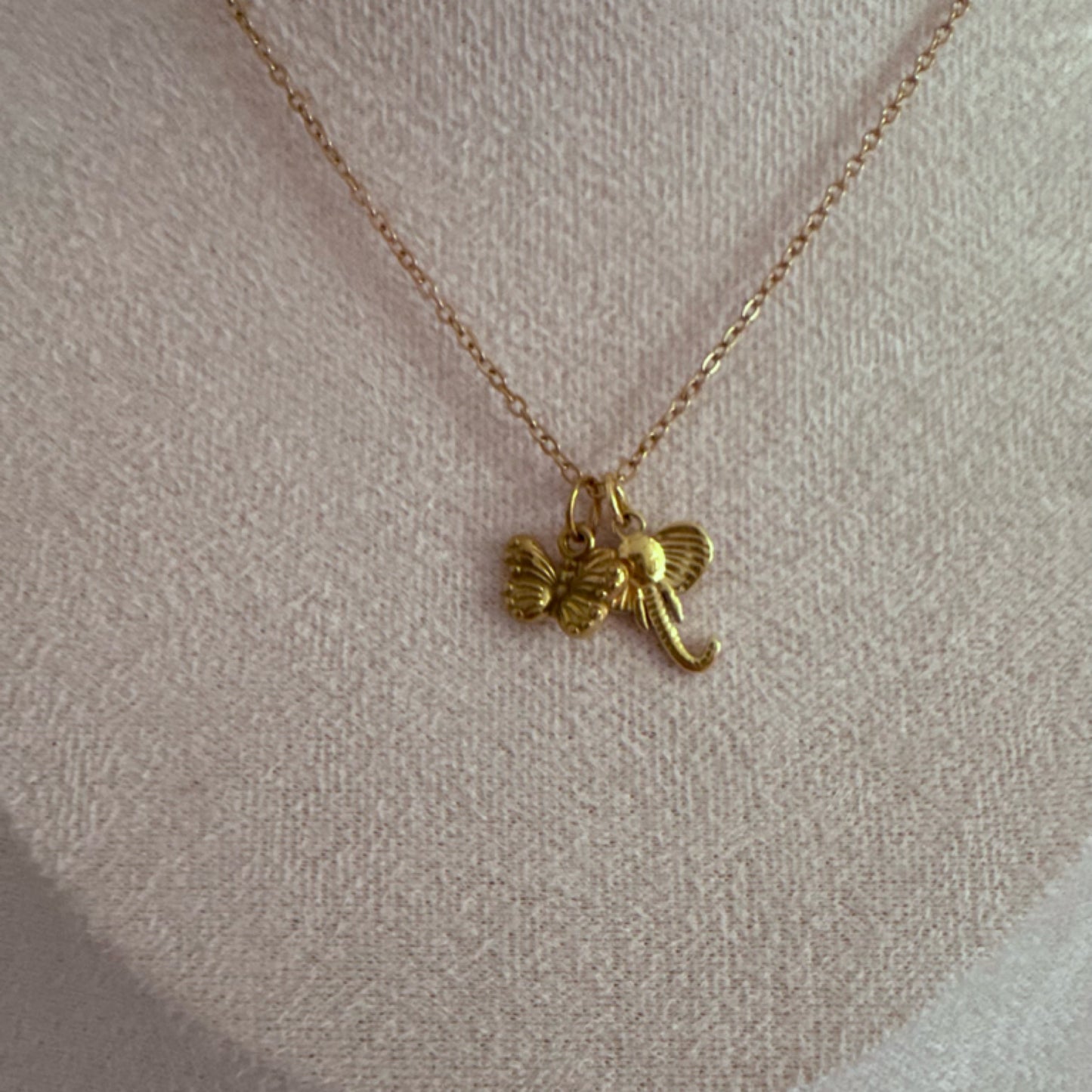 Elephant charm necklace