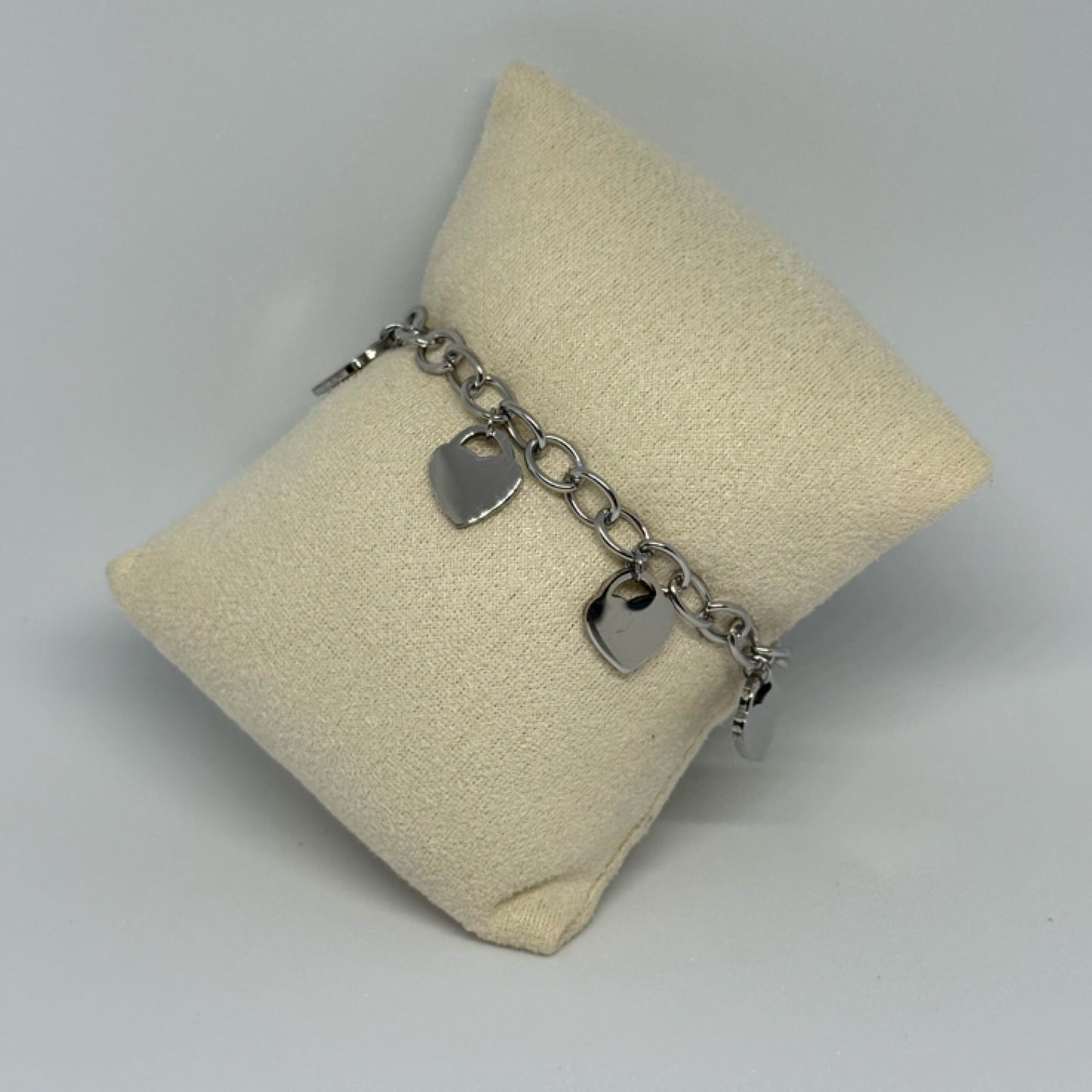 Multi hearts bracelet silver