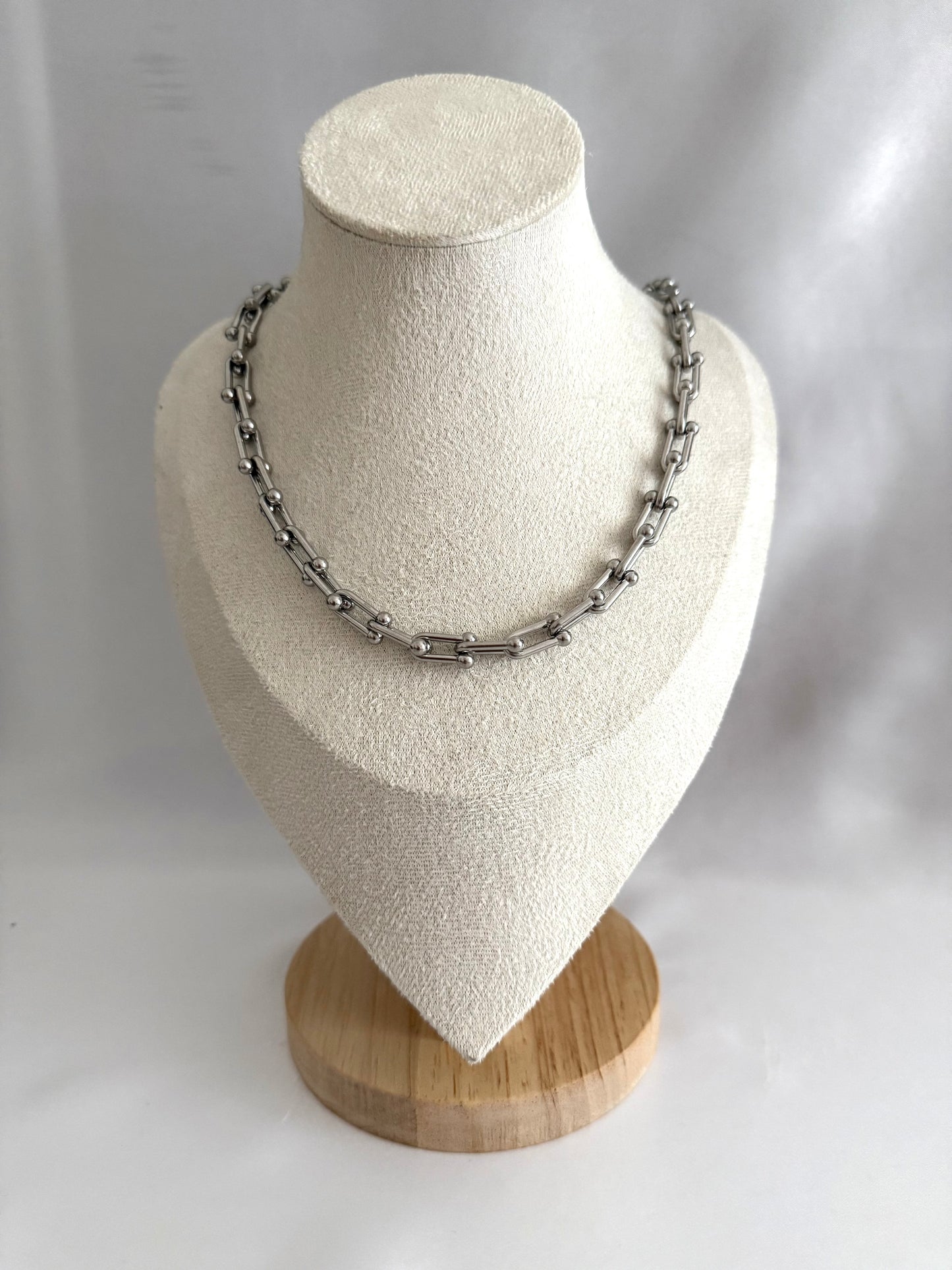 Link necklace silver