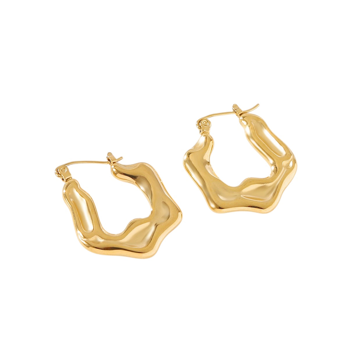 Retro hoop earrings gold