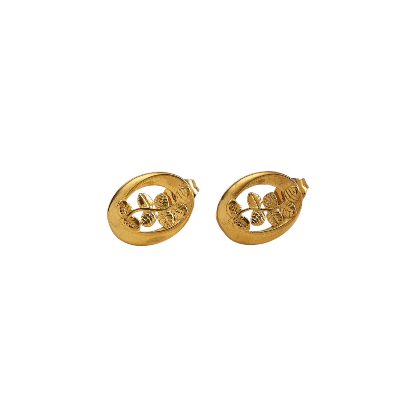 Framed flower stud earrings
