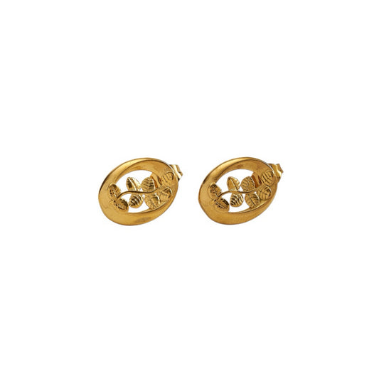 Framed flower stud earrings