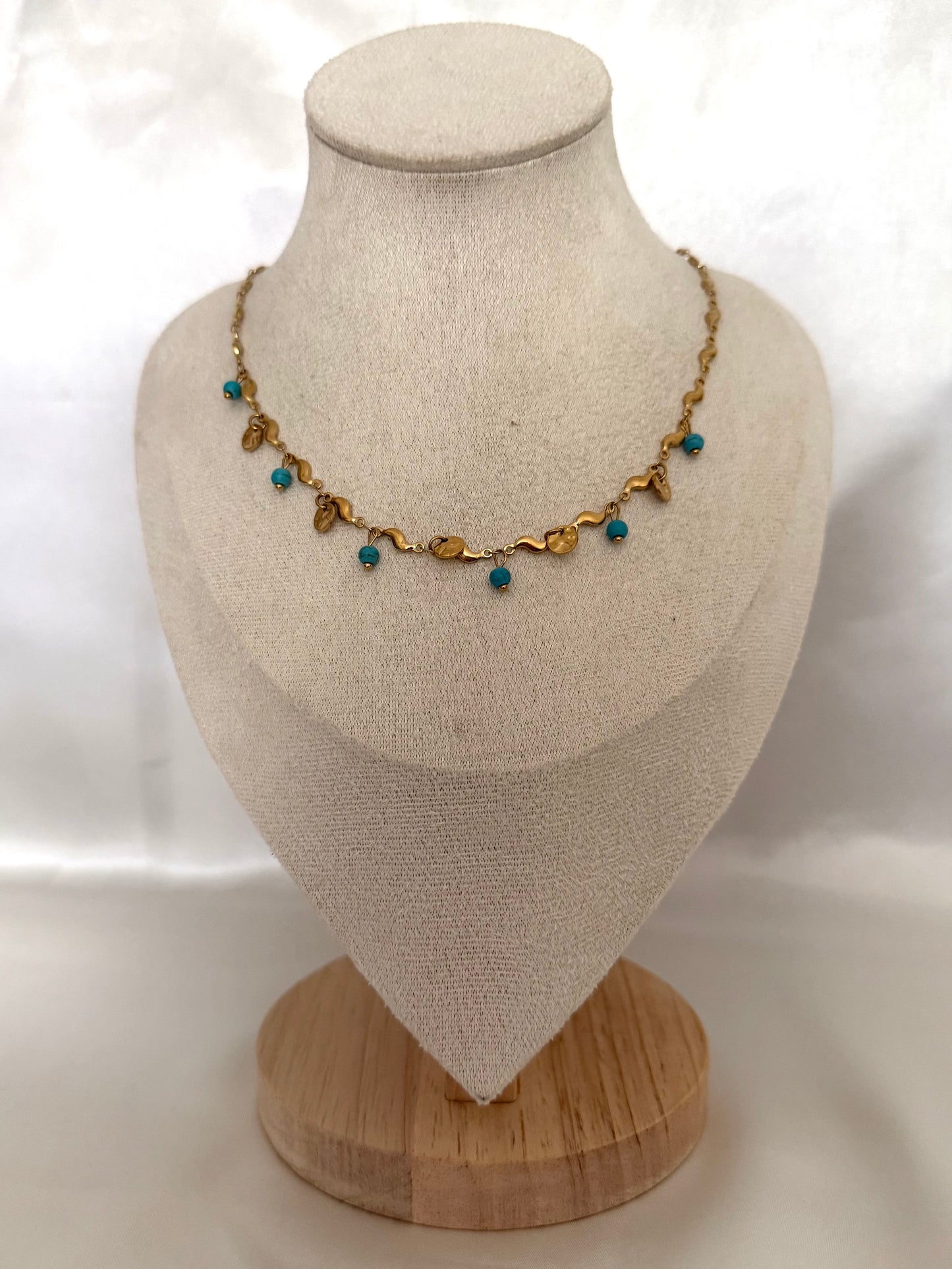Turquoise charm necklace