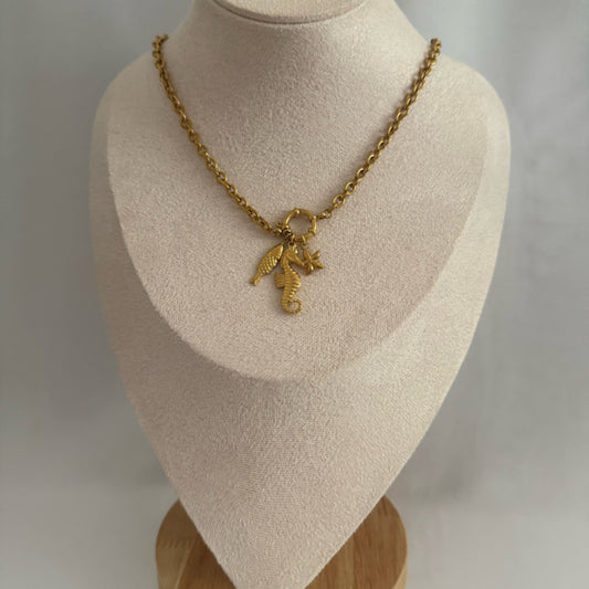 Seahorse charm necklace