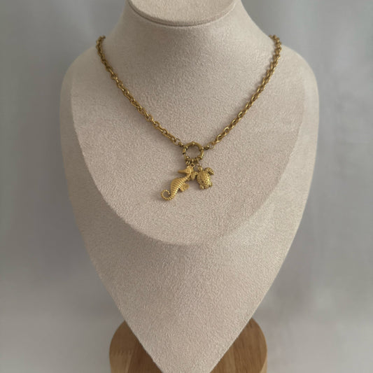 Beach charm necklace