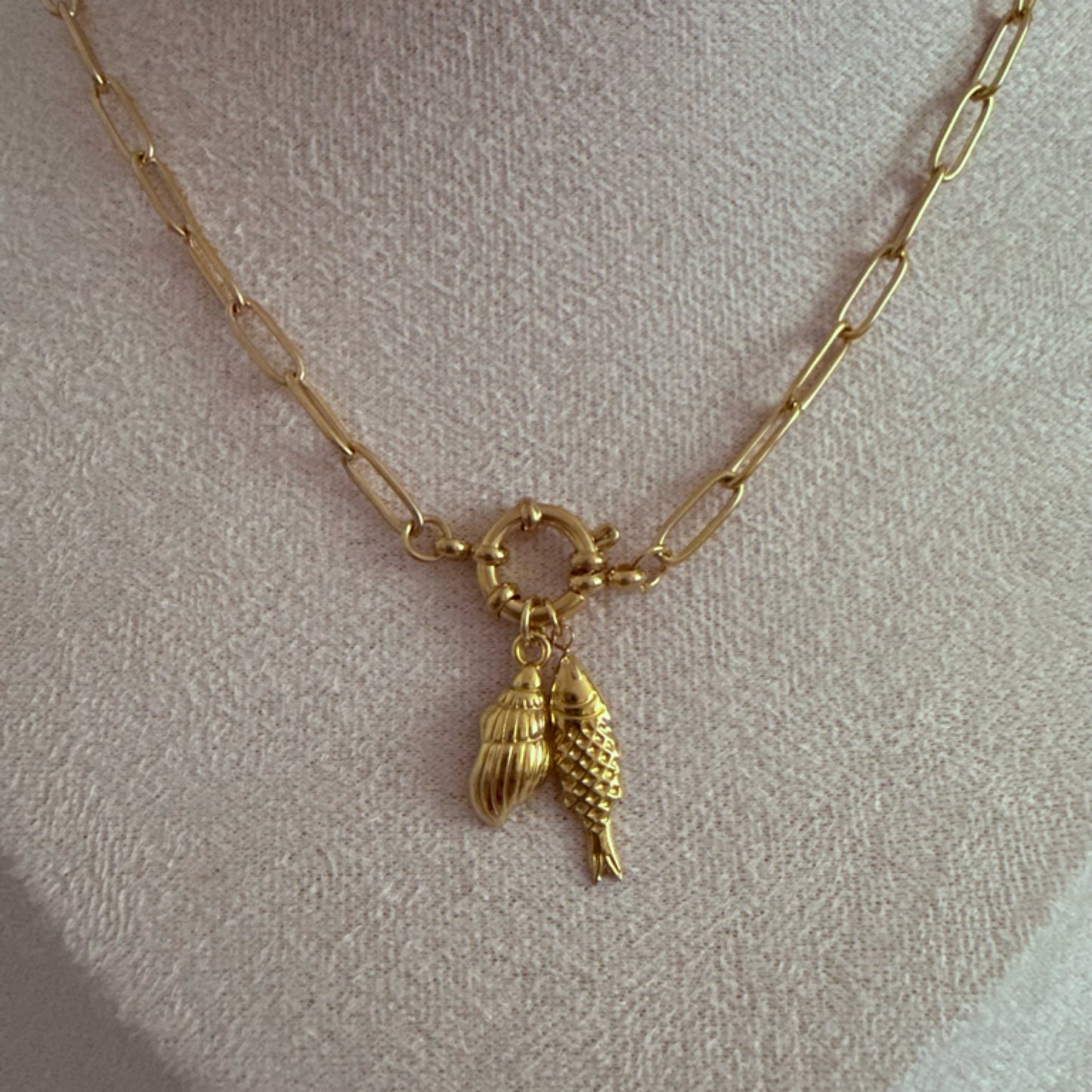 Fish charm necklace