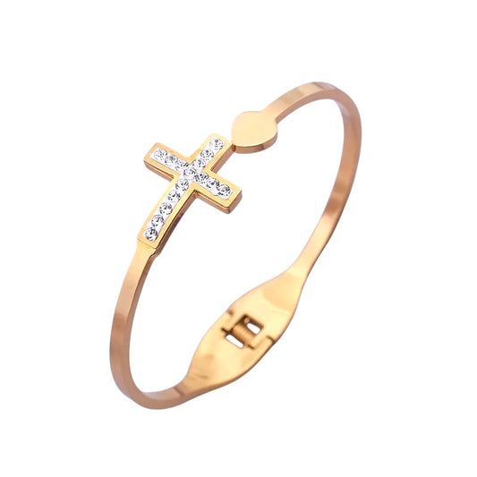 Cross Diamonte Bangle