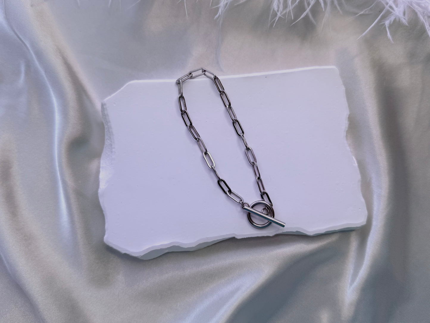 Silver fob chain bracelet