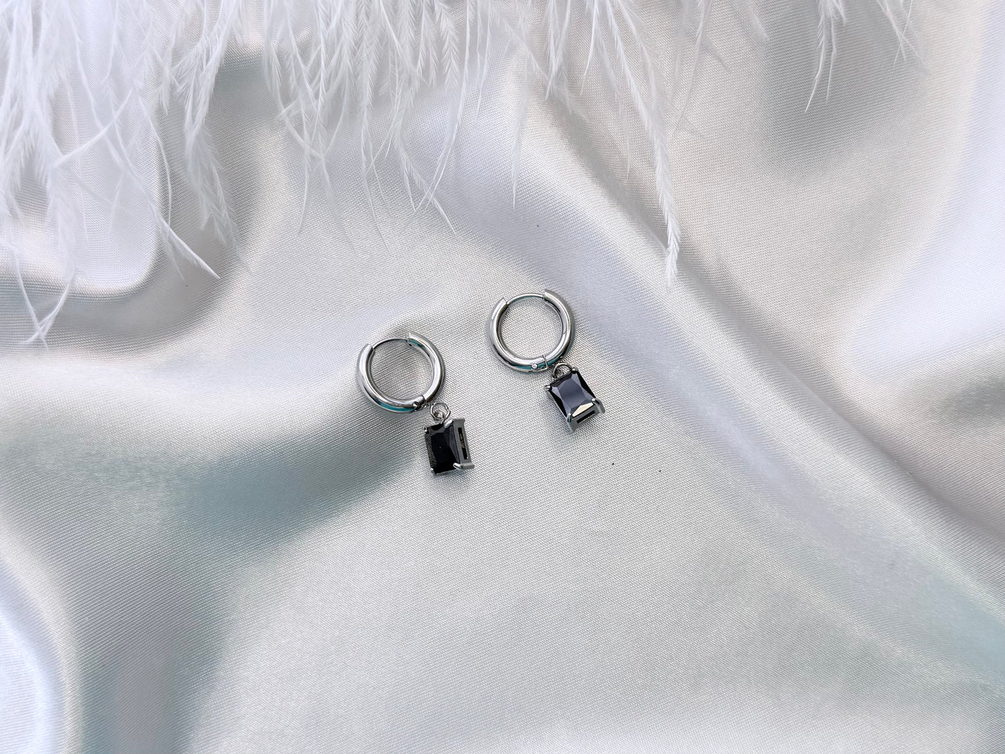 Black drop earrings
