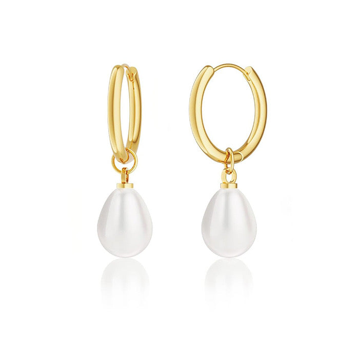 Pearl teardrop earrings