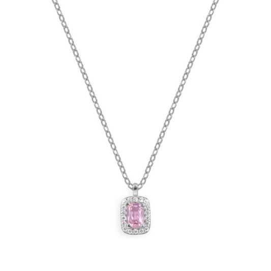 Pink heart pendant necklace