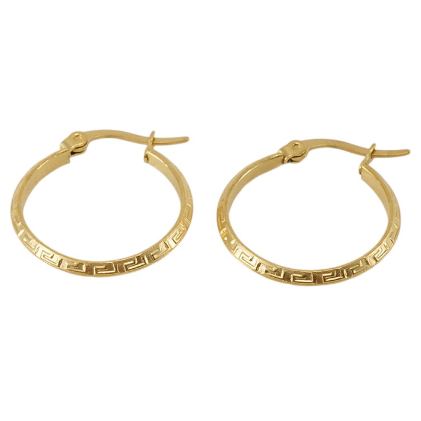 Etched hoop earrings