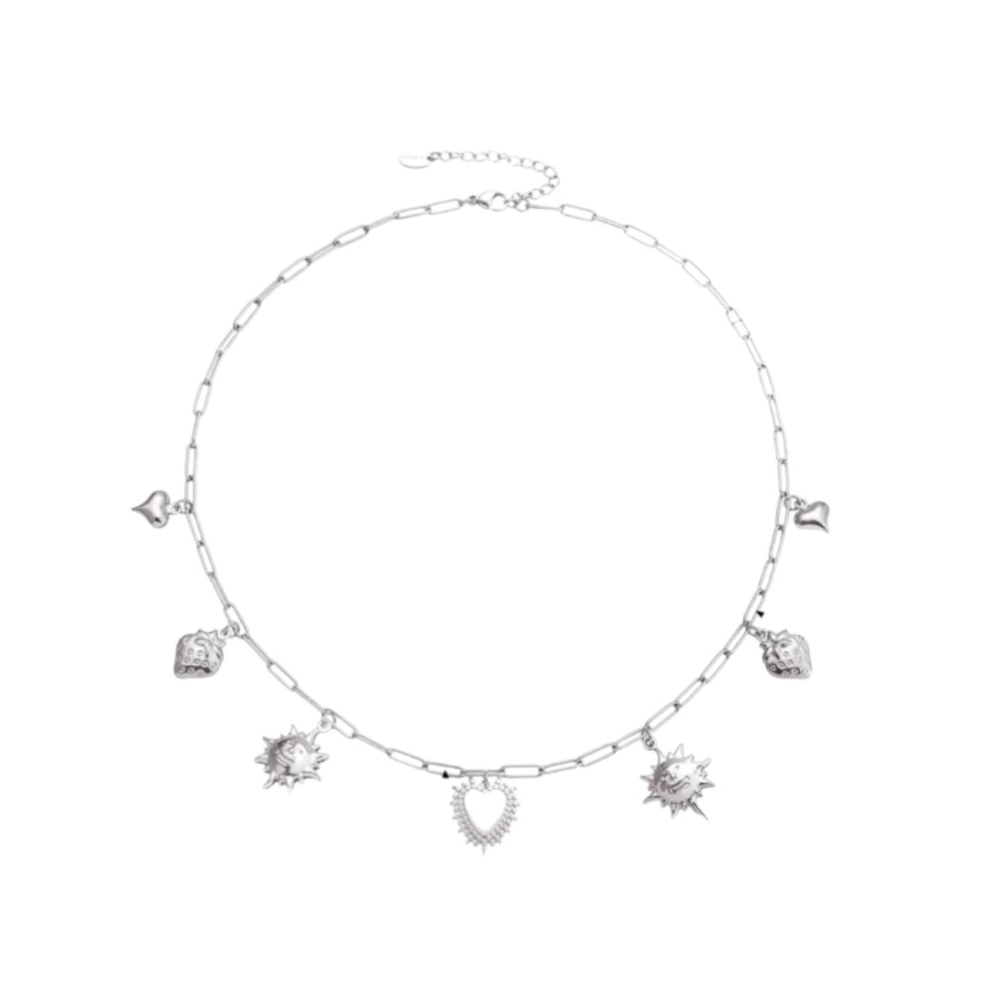 Sun & berry charm necklace