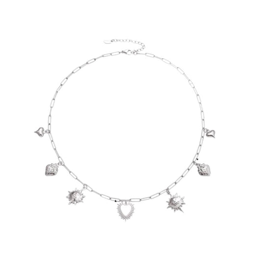Sun & berry charm necklace