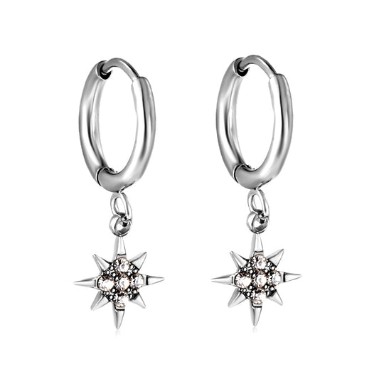 Lucky star diamonte drop earrings