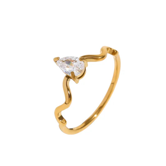 Wavy ring-gold