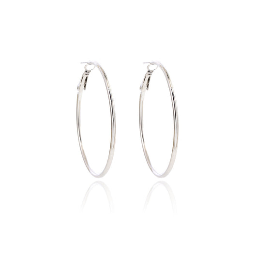Thin Hoop earrings Silver
