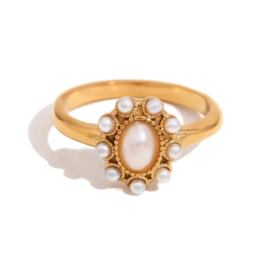 Pearl cluster ring