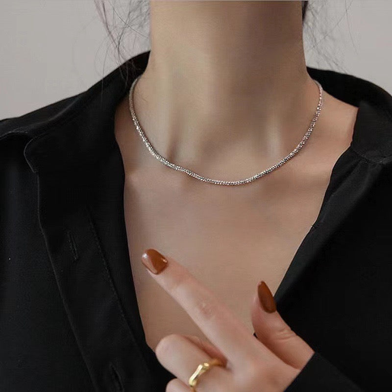 Sparkle necklace silver
