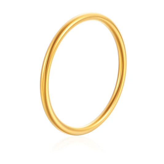 Simple solid bangle gold