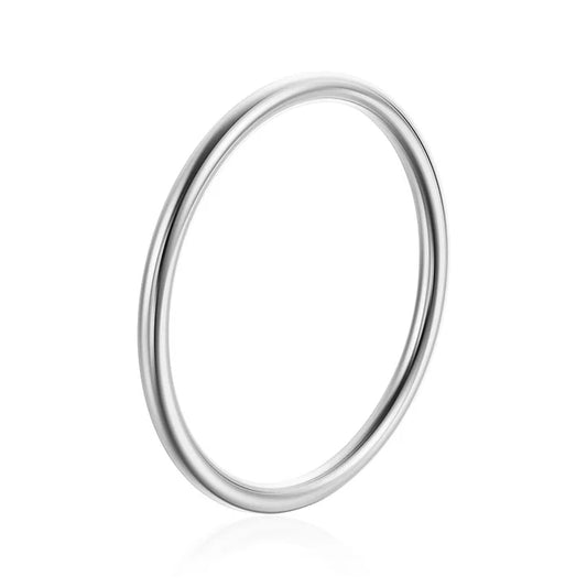 Simple solid bangle silver