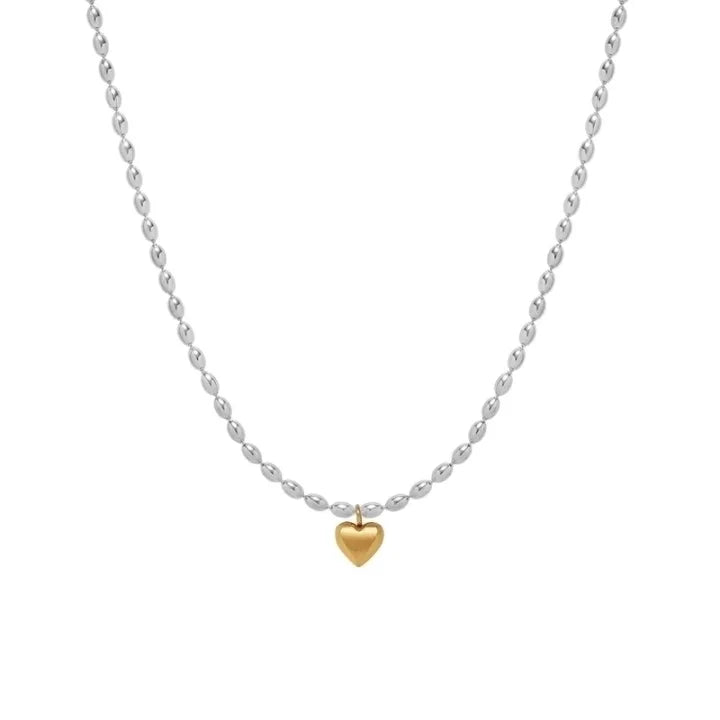 Mini heart bean necklace