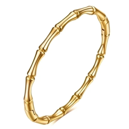 Bamboo bangle gold