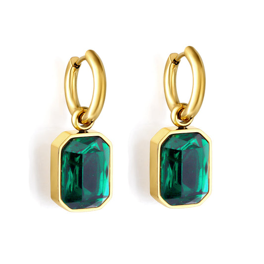 Emerald drop earrings