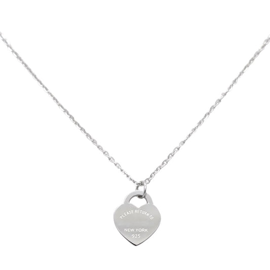 Large heart necklace Silver