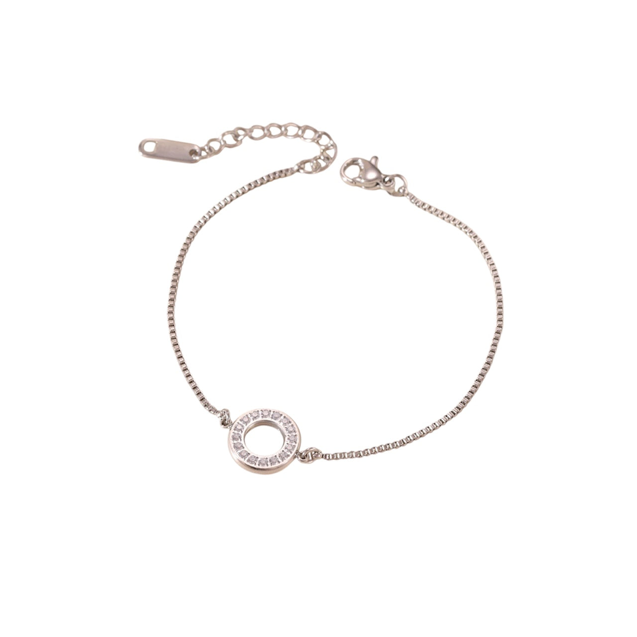Thin o bracelet Silver