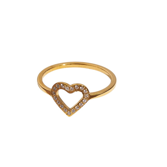 Delicate heart ring