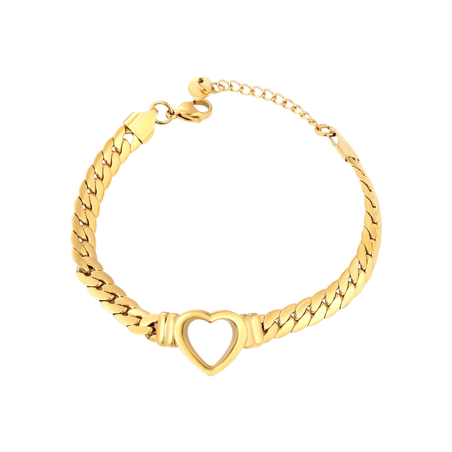 Retro heart bracelet gold