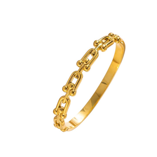 Linked solid bangle