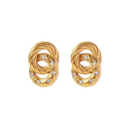 Circle geometric earrings