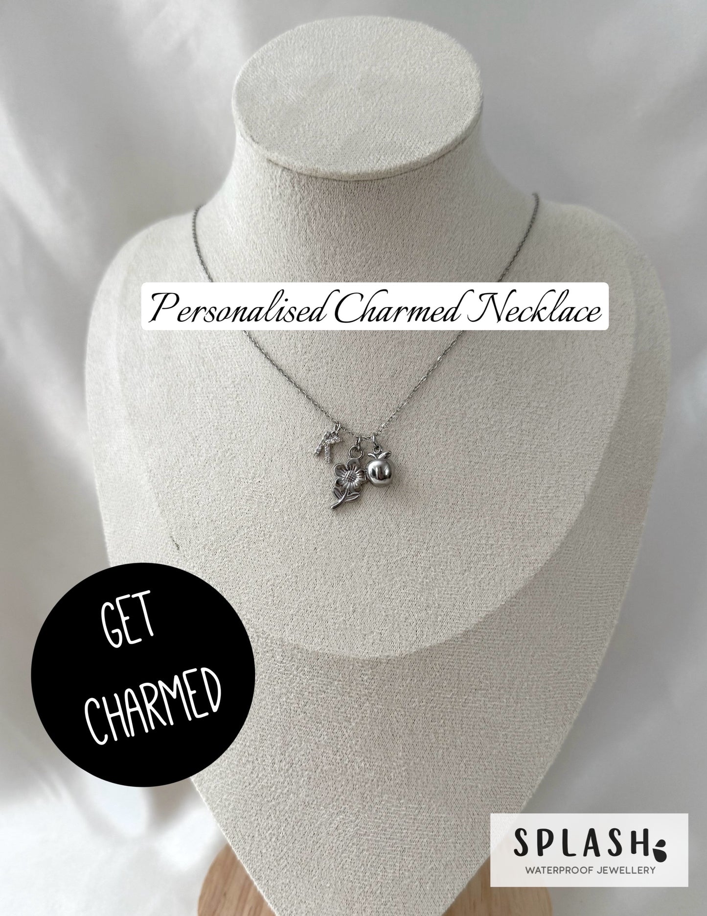 Get Charmed Silver Necklace + 3 Charms