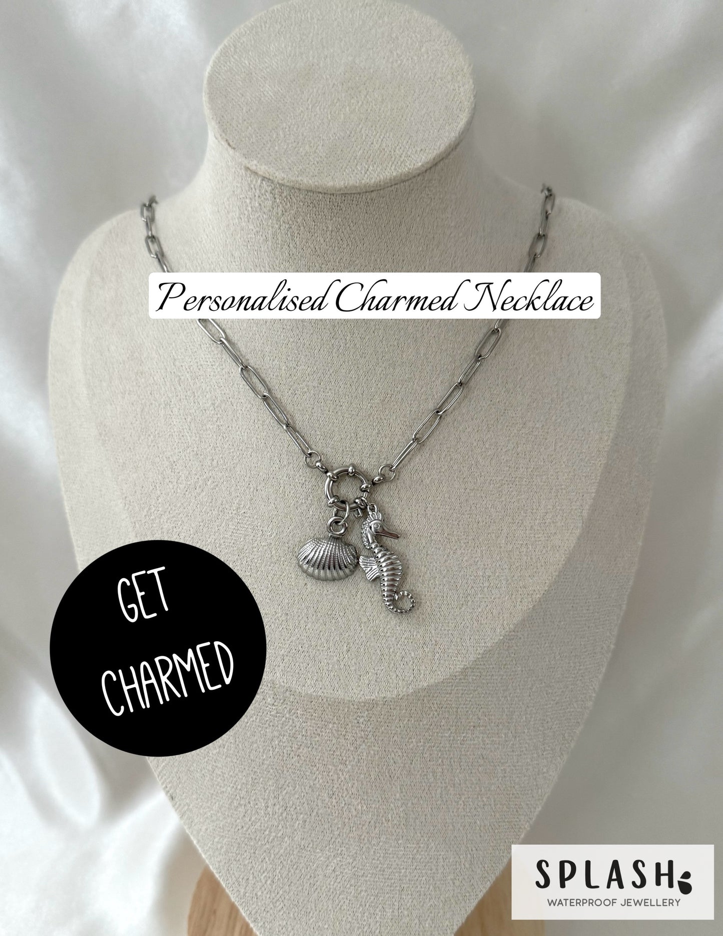 Get Charmed Silver Necklace + 3 Charms