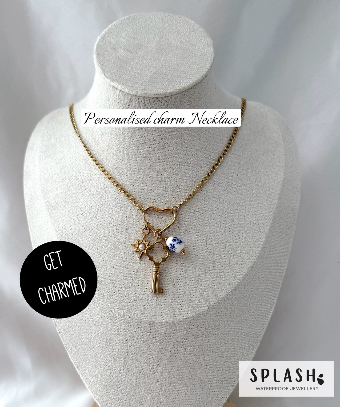 Get Charmed Gold Necklace + 3 Charms