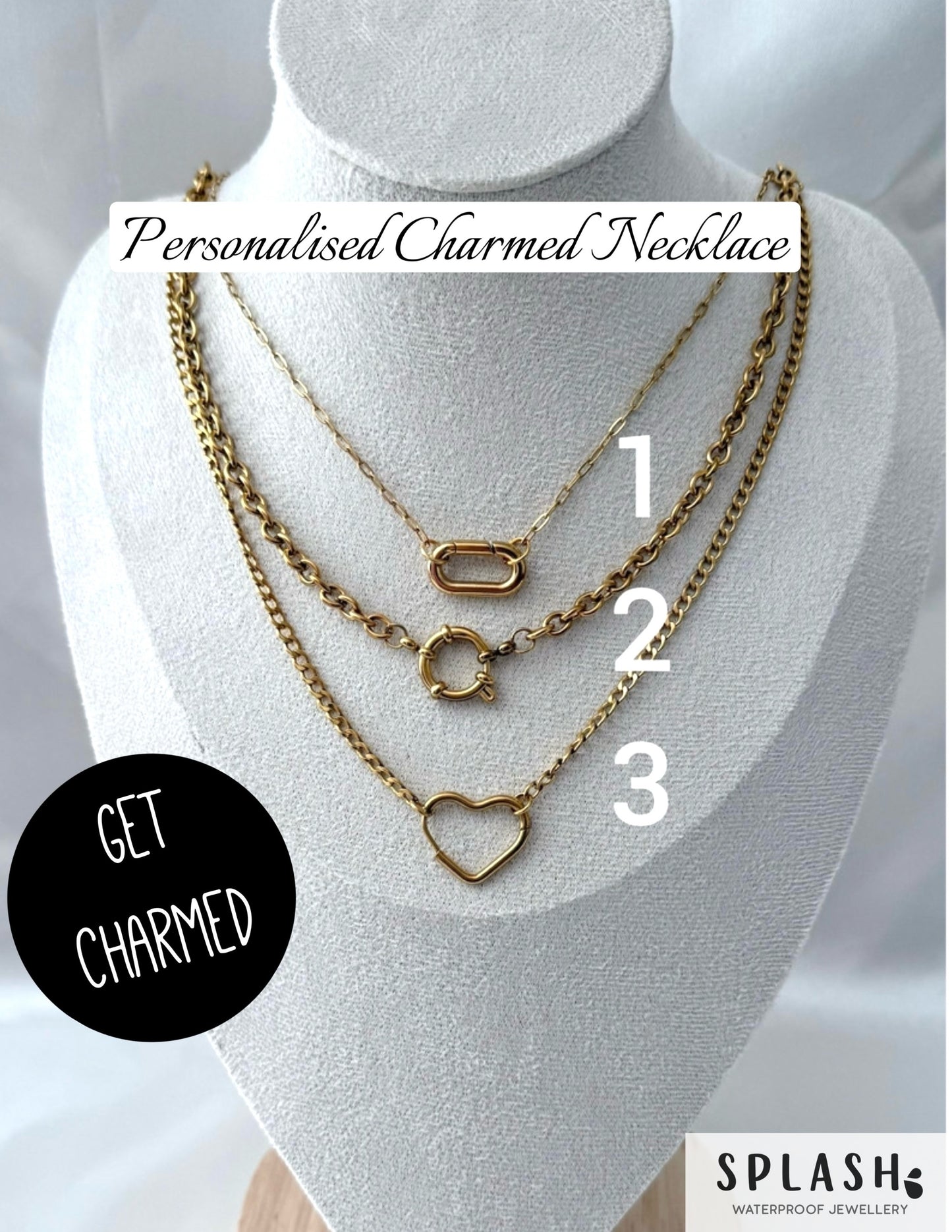 Get Charmed Gold Necklace + 2 Charms